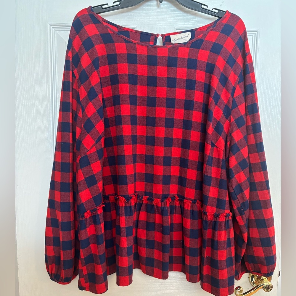Cute Buffalo Plaid Flannel Top